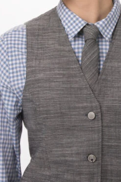 Chef Works Augustine Vest - VNN01W -Best Kitchenware Store VNN01W GRY M 3