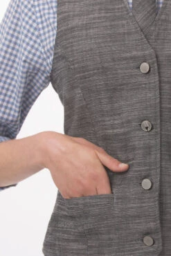 Chef Works Augustine Vest - VNN01W -Best Kitchenware Store VNN01W GRY M 4