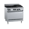Anvil B+S Verro VOV-SB4-CBR3 - Gas Four Open Burners & 300mm Char Broiler With Oven