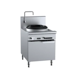 Anvil B+S Verro VUFWWD-1SB2 Gas Single Hole Deluxe Waterless Wok Table With Two RHS Burners