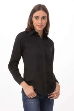 Chef Works Basic Dress Shirt - W150-BLK