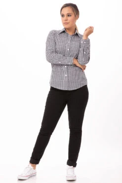 Chef Works Gingham Dress Shirt - W500 -Best Kitchenware Store W500 BWC XS 2