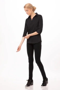 Chef Works Finesse Shirt - WA34-BLK -Best Kitchenware Store WA34 BLK XS 2