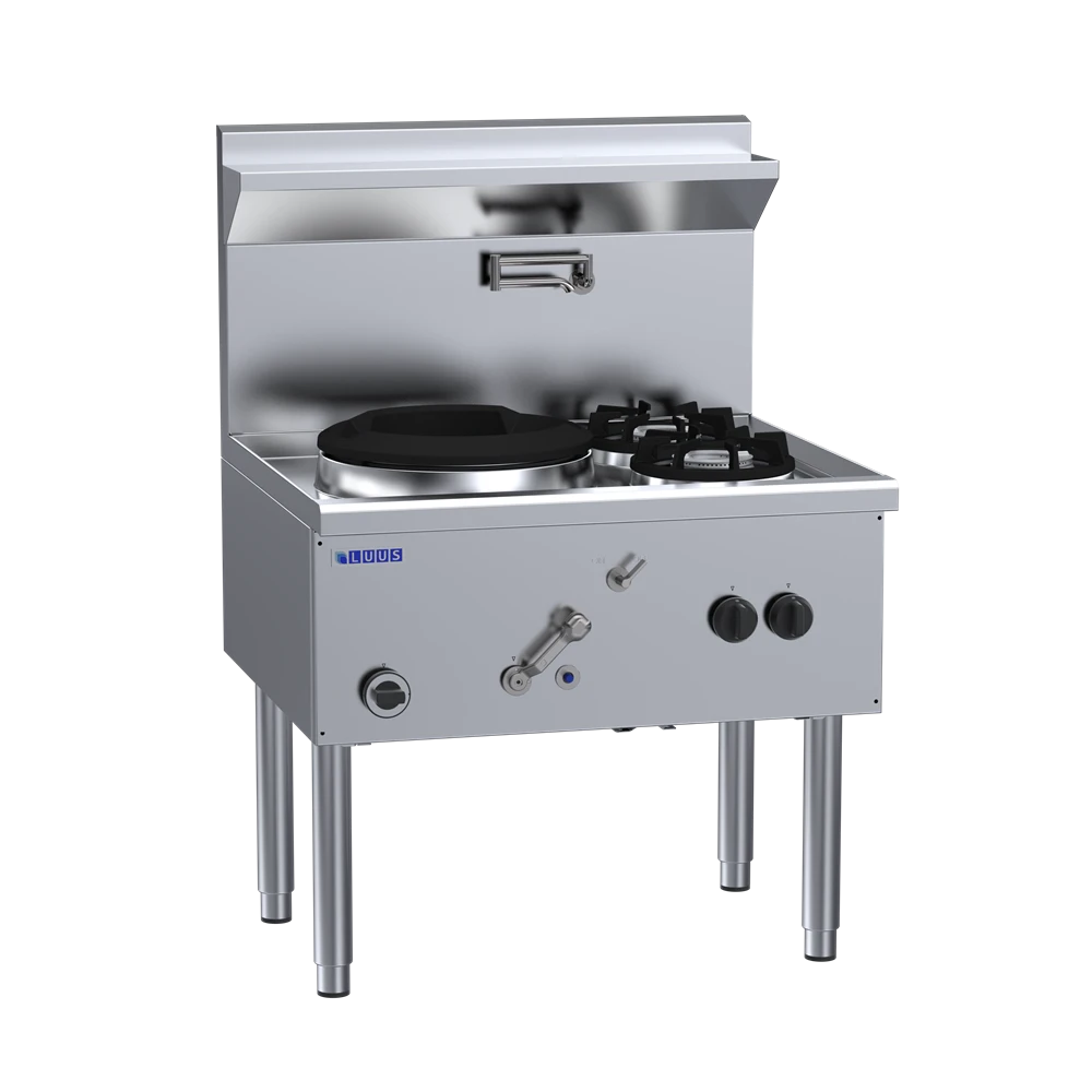 Anvil Luus WZ-1C2B - Waterless Wok - 1 Chimney Burner And 2 Open Burners 3 Anvil Luus WZ-1C2B - Waterless Wok - 1 Chimney Burner And 2 Open Burners