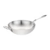 Vogue Tri-wall Wok Flat Bottom Stainless Steel - 300mm 12" -Best Kitchenware Store Y261